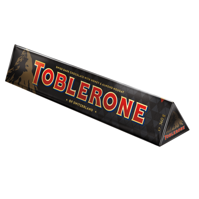 TOBLERONE DARK CHOCOLATE BAR 360g (10 BARS)