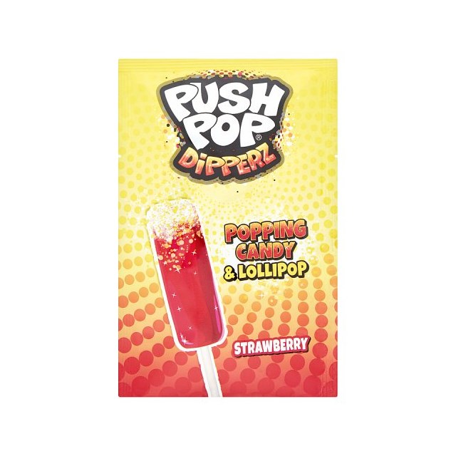 Bazooka Push Pop Dipperz Popping Candy & Lollipop (48 Pack)