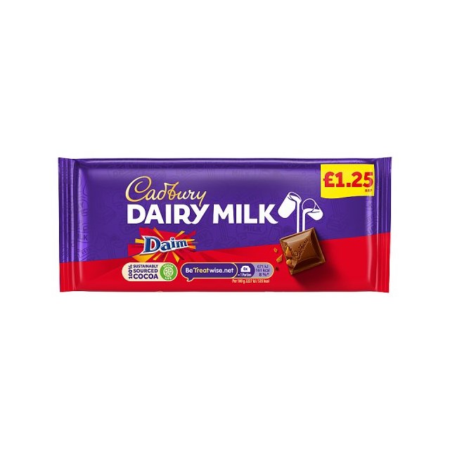 CADBURYS DAIRY MILK DAIM £1 120g (18 PACK)
