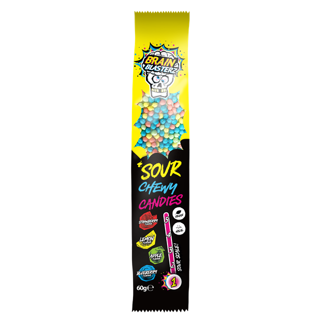 Brain Blasterz Sour Chewy Candies 60g (12 Pack)