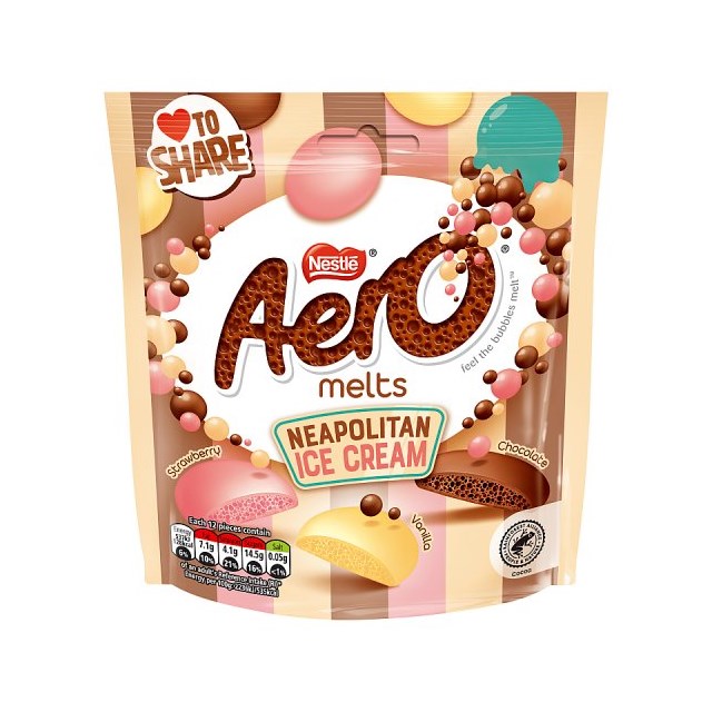 Aero Melts Neapolitan Ice Cream 86g 8 pack