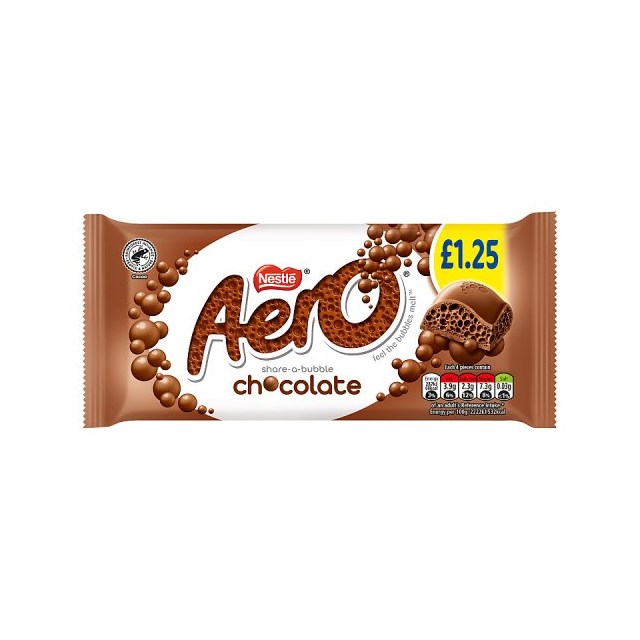 Nestle Aero Milk Chocolate 90g £1.25 (15 Pack)