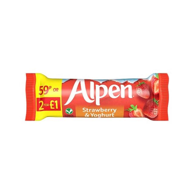 Alpen Bars Strawberry & Yoghurt 29g 24 Pack 59p