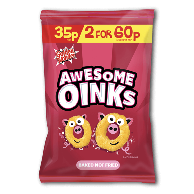 Golden Wonder Awesome Oinks 22g 35p (36 Pack)