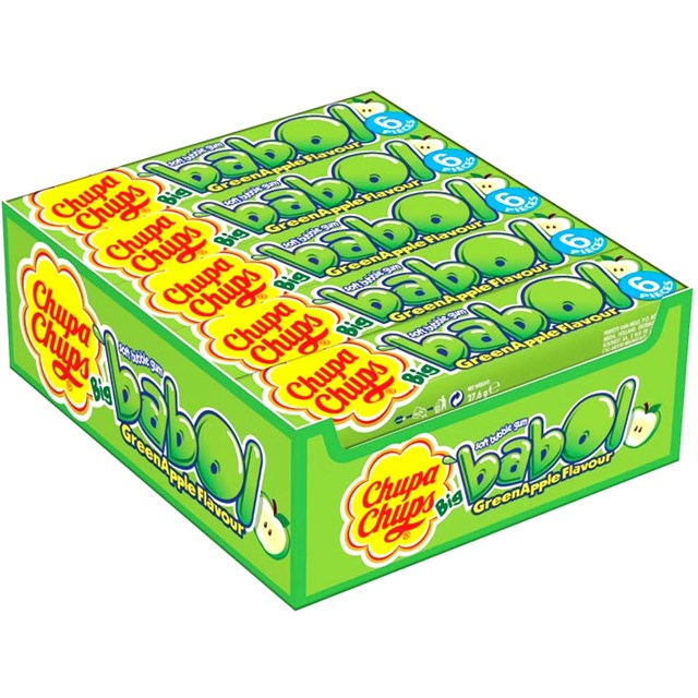 Chupa Chups Babol Green Apple Bubble Gum 27.6g (20 Pack)