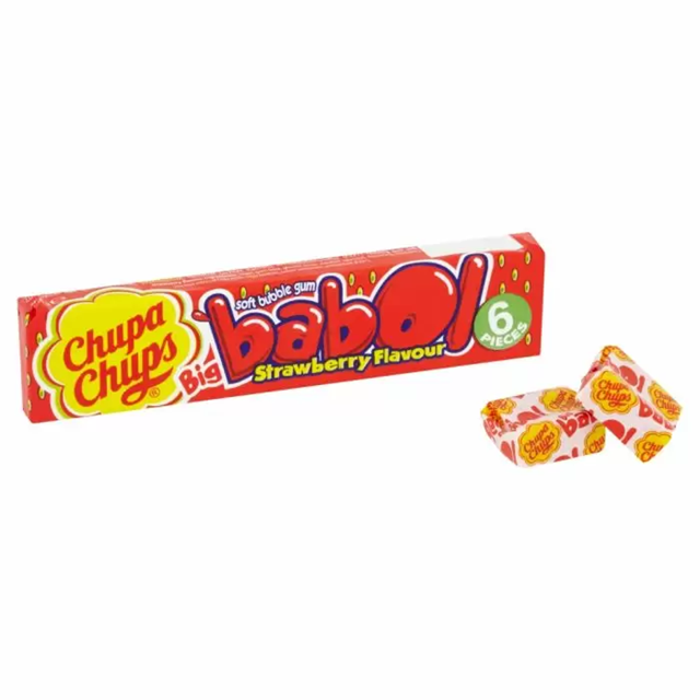 Chupa Chups Babol Strawberry Bubble Gum 27.6g (20 Pack)