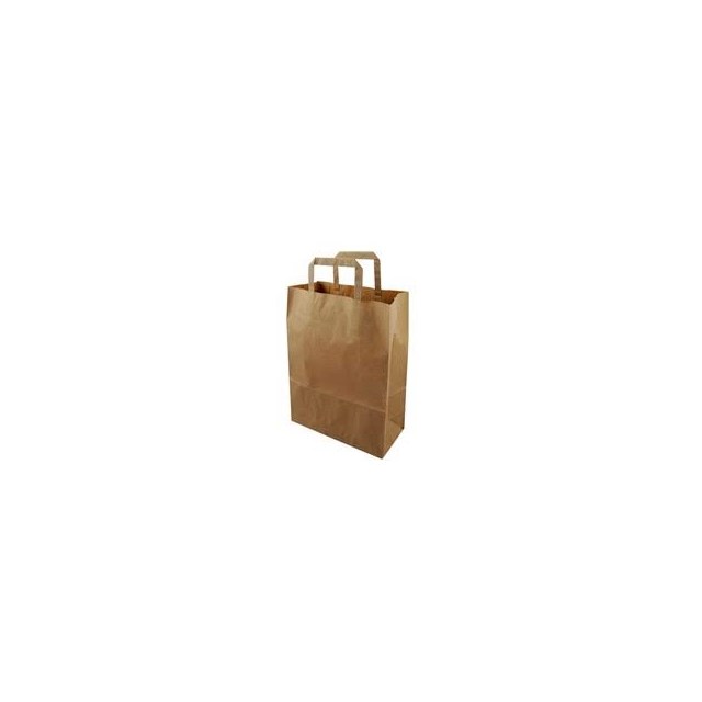 Brown Handled Takeaway bags 12 Inch (250 Pack)