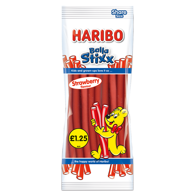 Haribo Balla Stixx Strawberry 140g £1.25 (12 Pack)