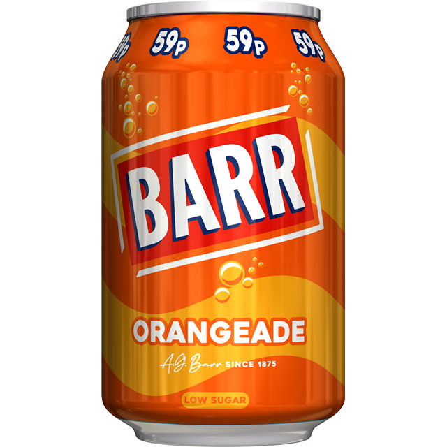 Barrs Orangeade 330ml 59p (24 Pack)