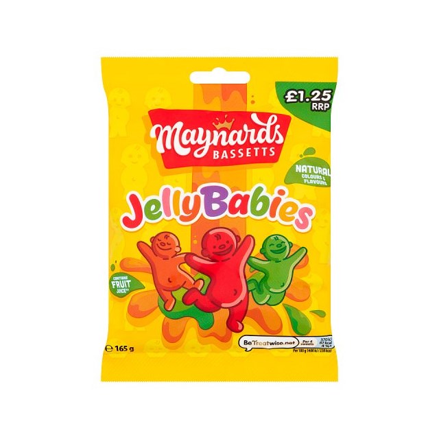 Maynards Bassetts Jelly Babies 130g £1.25 (12 Pack)