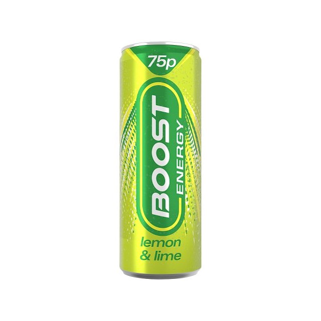 Boost Energy Drink Lemon & Lime 250ml 75p (24 Pack)