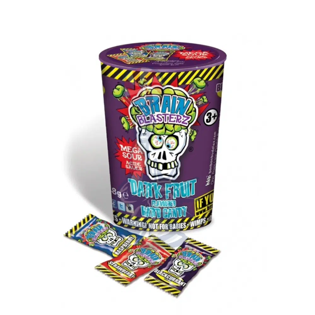 Brain Blasterz Super Sour Berry Candy Tub 48g (12 Pack)