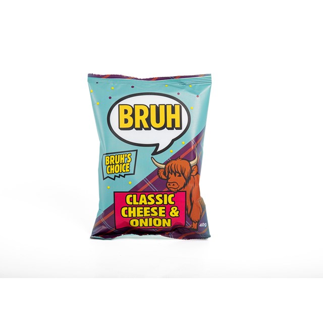 Bruh Crisps Classic Cheese & Onion 40g 24 Pack