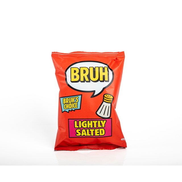 Bruh Crisps Lightly Salted 40g 24 Pack