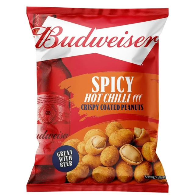 Budweiser Peanuts Spicy Hot Chilli 150g 7 Pack