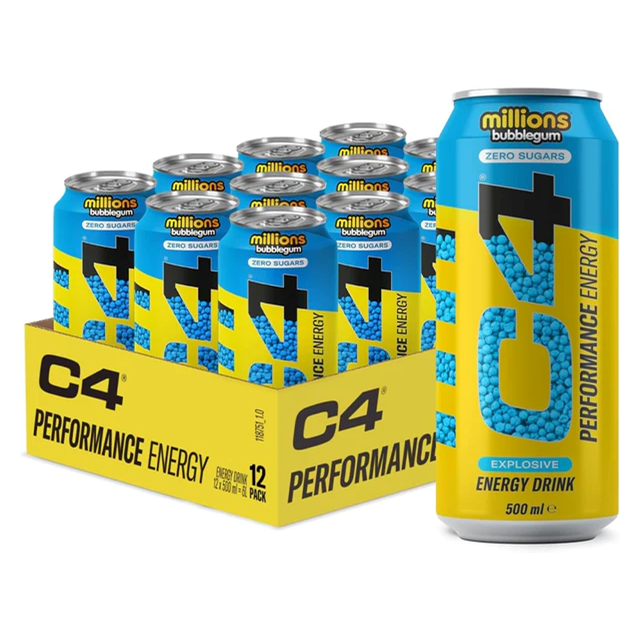C$ Energy Drinks Millions Bubblegum 500ml 12 Pack