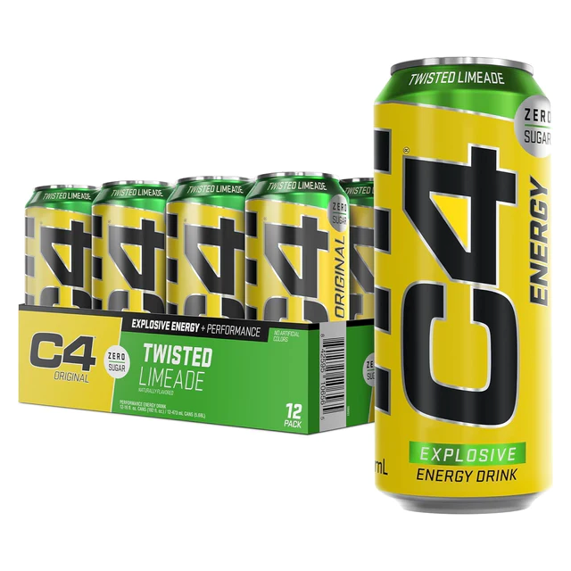 C4 Energy Drink Twisted Limeade 500ml 12 Pack