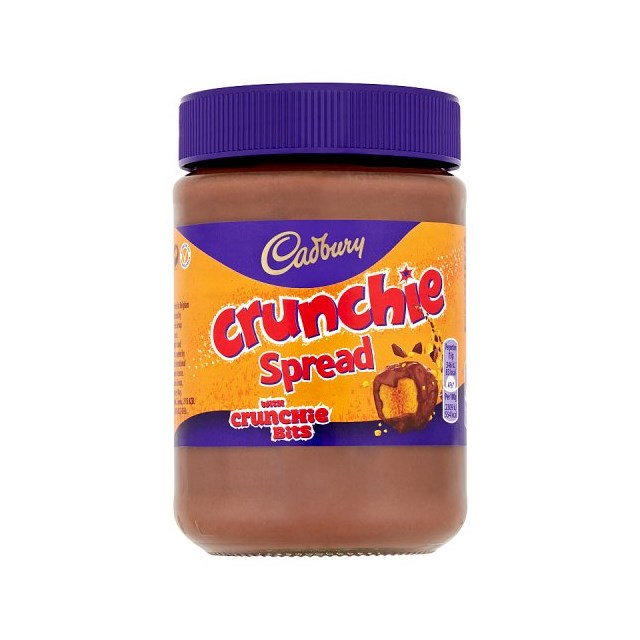 Cadburys Crunchie Milk Chocolate Spread with Crunchie Bits 400g 6 Pack
