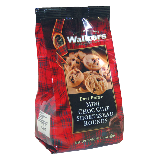Walkers All Butter Shortbread Mini Coc Chip Rounds 125g (12 Pack)