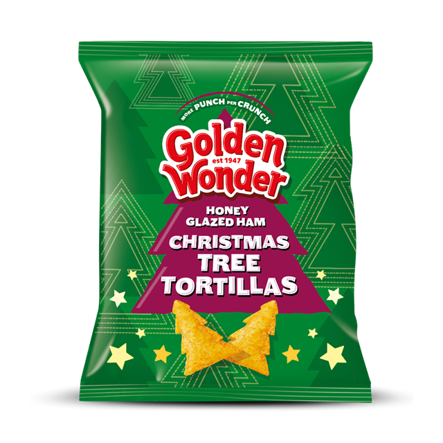 Golden Wonder Christmas Tree Tortilla Honey Glazed Ham 160g 12 Pack
