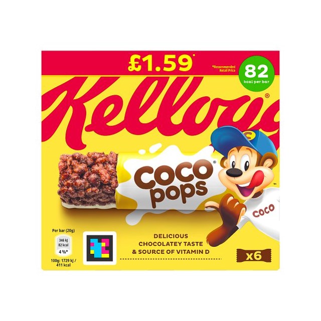 Kelloggs Coco Pops Cereal Bar 20g £1.59 14 x 6 Pack