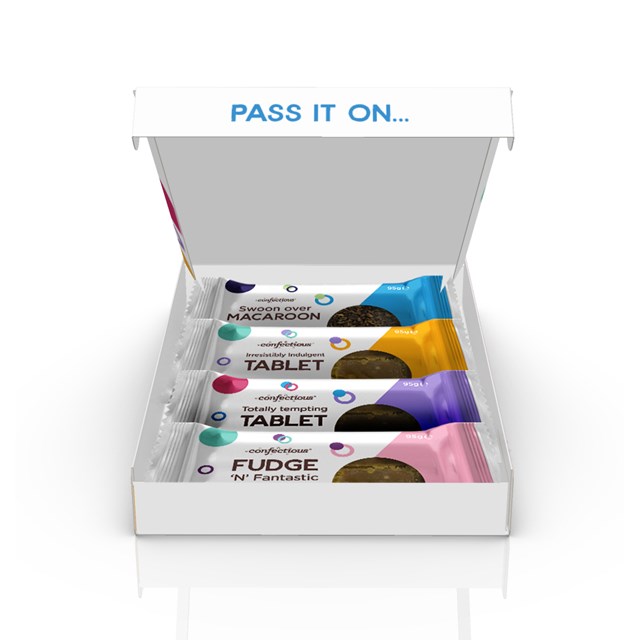 CONFECTIOUS SCOTTISH SELECTION BOX TABLET, FUDGE AND MACAROON BARS