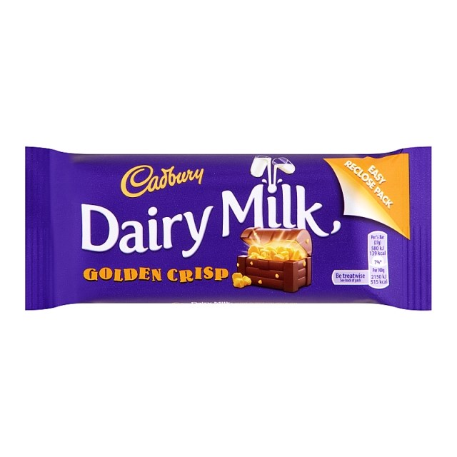 DAIRY MILK IRISH GOLDEN CRISP 54g (48 PACK)