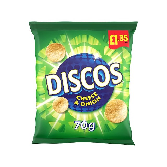 Discos Cheese & Onion 70g £1.35 16 Pack