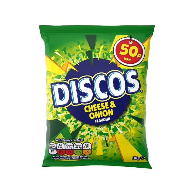Discos Cheese & Onion 30g 55p (30 Pack)