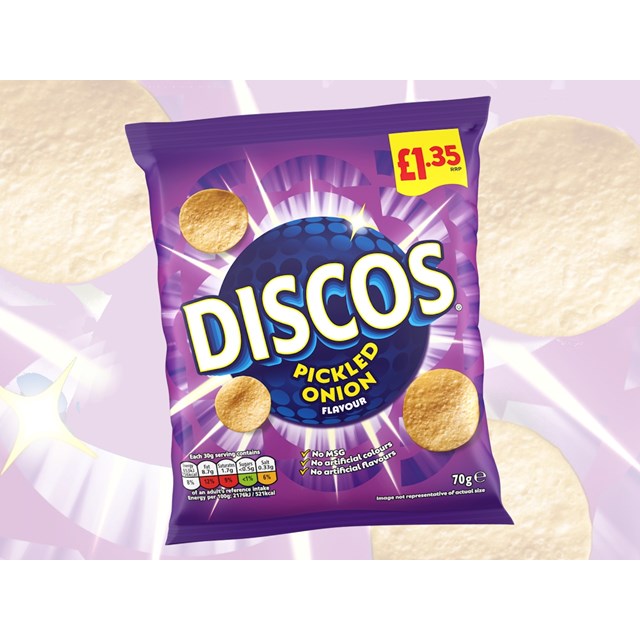 DISCOS PICKLED ONION 70g £1 (16 PACK)