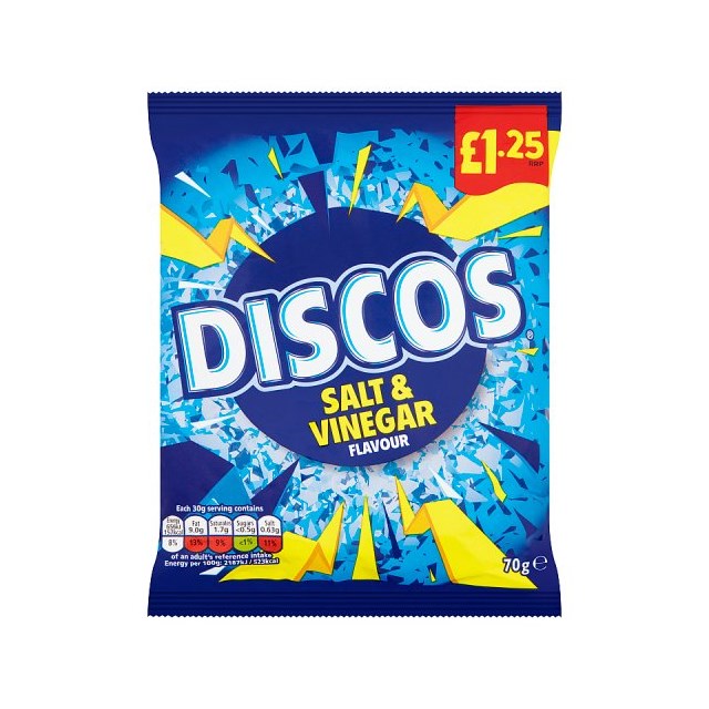 Discos Salt & Vinegar 70g £1.25 (16 Pack)