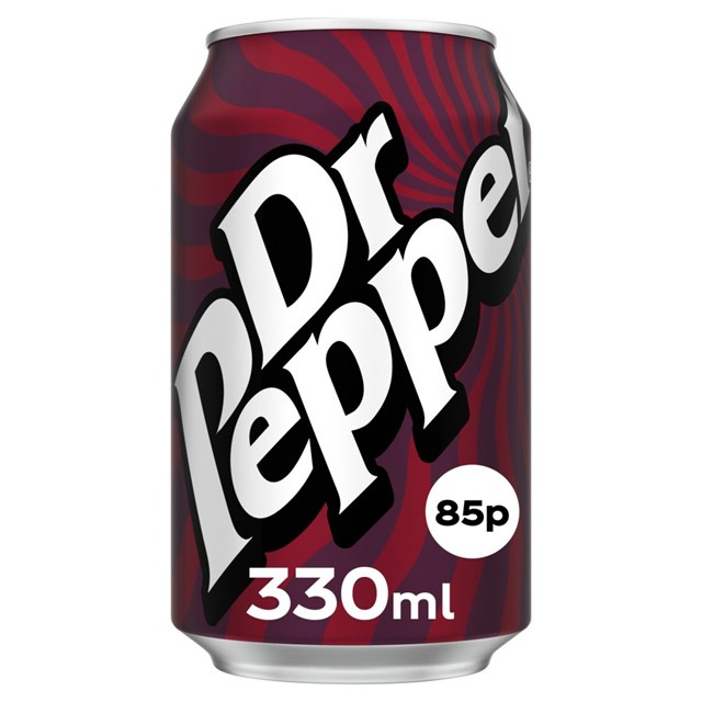 Dr Pepper 330ml Cans 24 Pack 85p