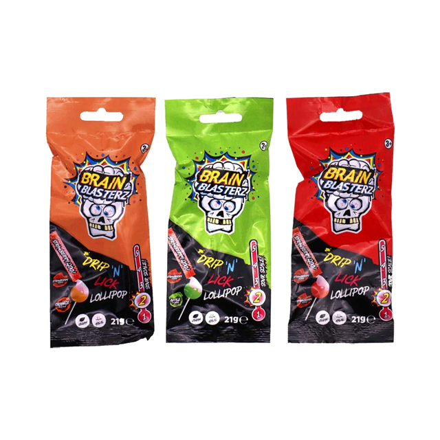 Brain Blasterz Drip 'n' Lick Lollipop Variety Pack 18g (Pack 24)