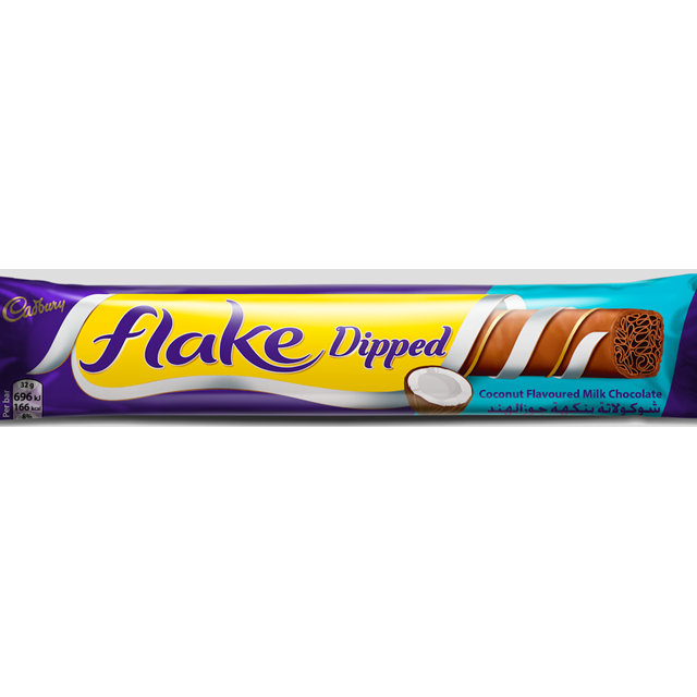 (DUBAI IMPORT) FLAKE DIPPED COCONUT 32g (12 PACK) 11 NOVEMBER DATED