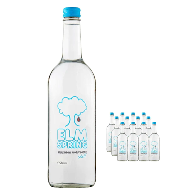 Elm Spring Still Water Glass Bottle 750ml (12 Pack)