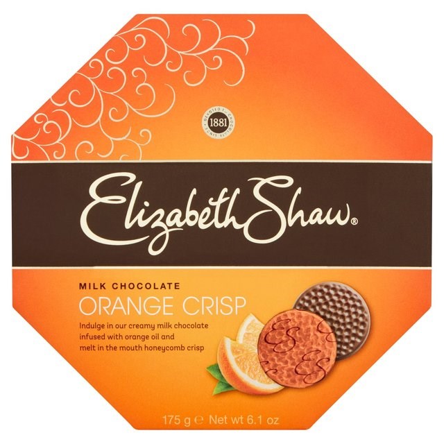 ELIZABETH SHAW ORANGE CRISP MILK CHOCOLATE 175g