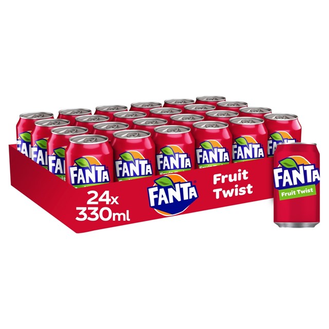 Fanta Fruit Twist Cans 330ml GB (24 Pack)