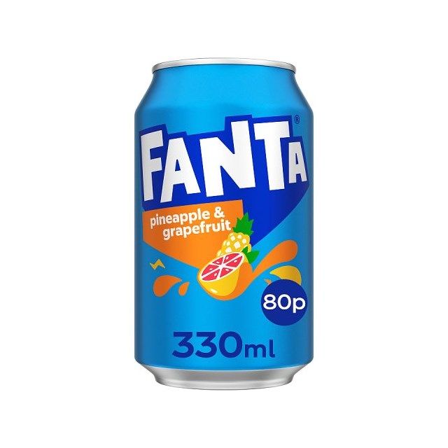 Fanta Pineapple & Grapefruit Cans 330ml 24 Pack 80p