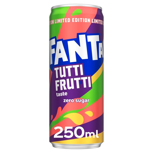 Fanta Tutti Frutti Zero Sugar Limited Edition 250ml 24 Pack