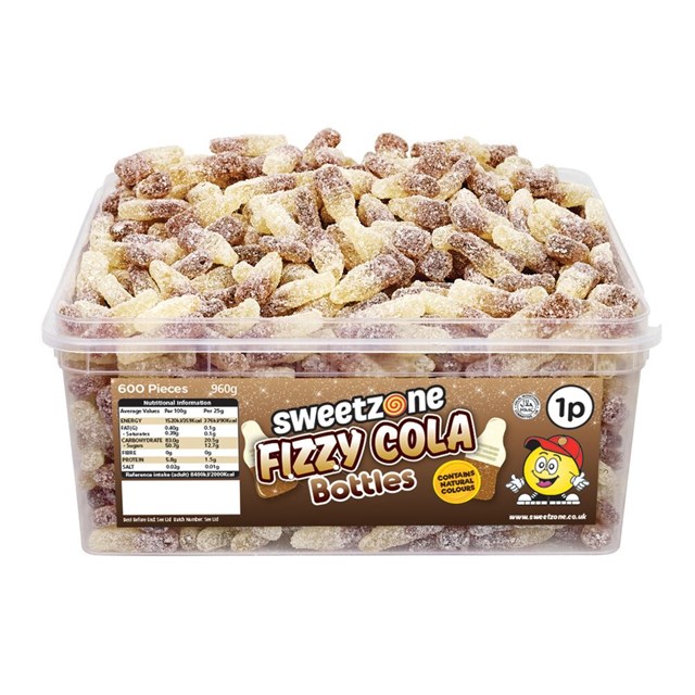 SWIZZELS TUBS 1p FIZZY COLA BOTTLES