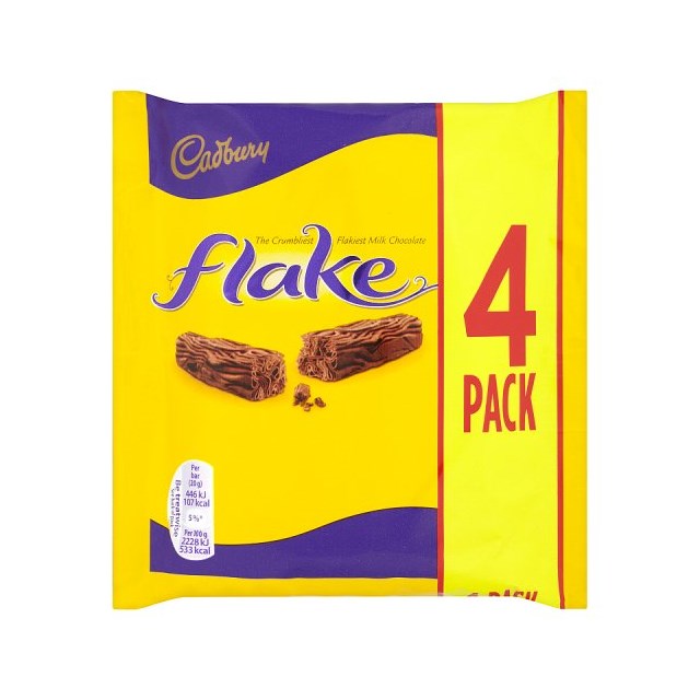 Cadburys Flake 80g 4 Pack Multipack 20 pack