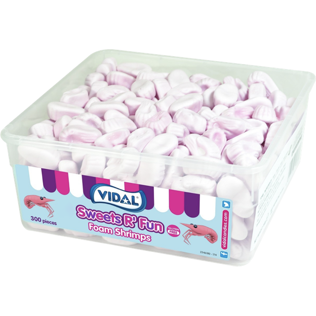 Vidal Sweets R' Fun Foam Shrimps 300 Pieces