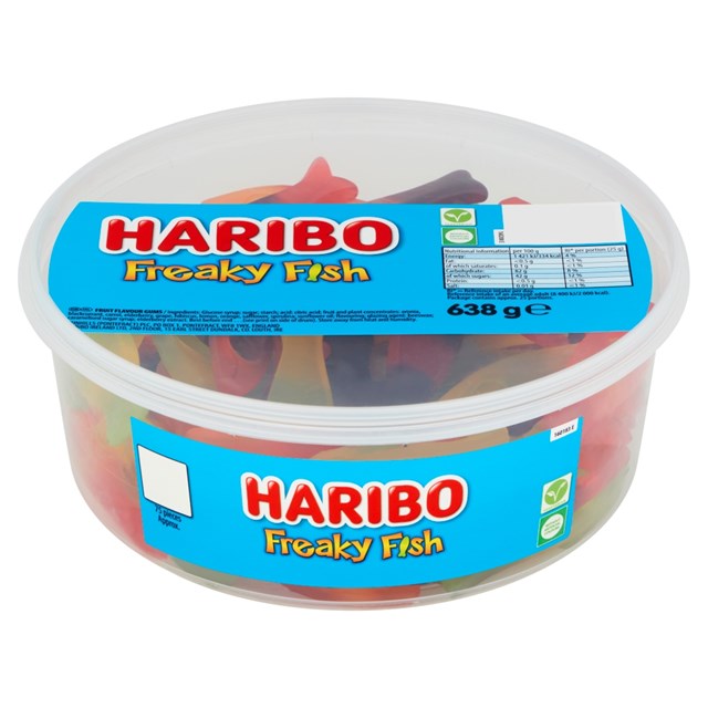 Haribo Tubs Freaky Fish 638g 75 Pieces