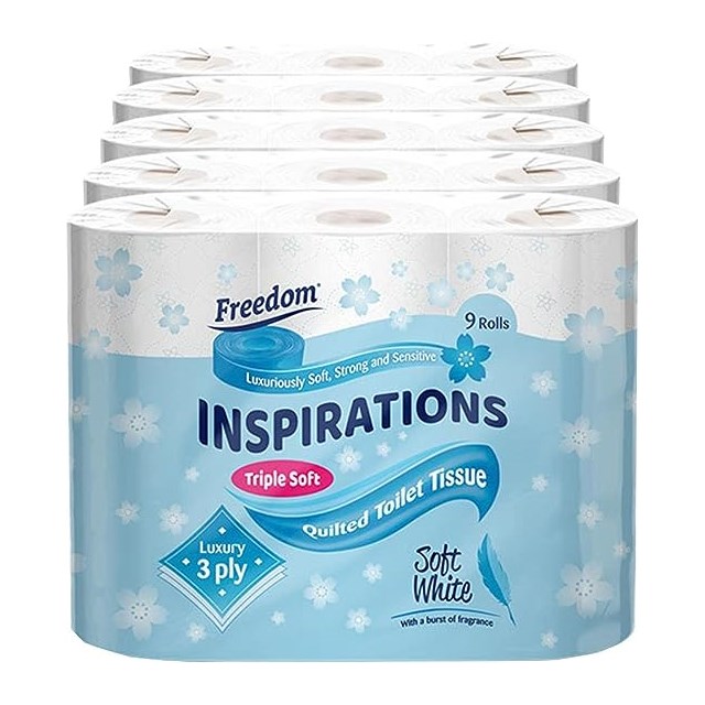 Freedom Inspirations 3 Ply Toilet Roll (5 x 9 Pack)