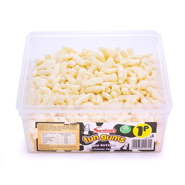 SWIZZELS TUBS 1P MILK BOTTLES