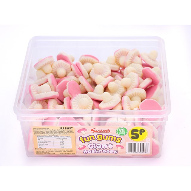 SWIZZELS TUBS 5P GIANT MUSHROOMS
