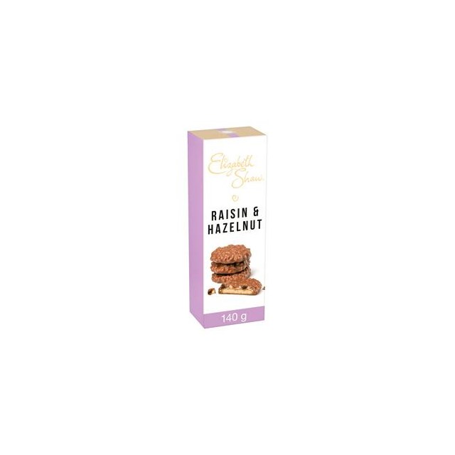 ELIZABETH SHAW RAISIN & HAZELNUT BISCUITS 140g
