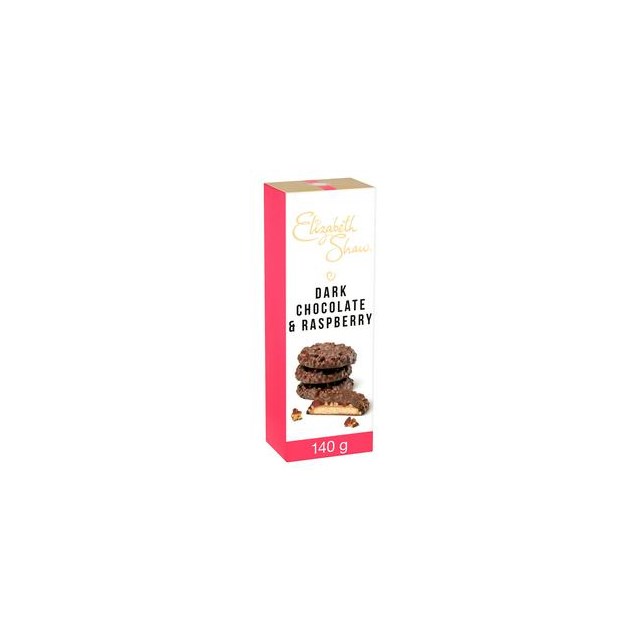 ELIZABETH SHAW DARK CHOCOLATE & RASPBERRY BISCUITS 140g