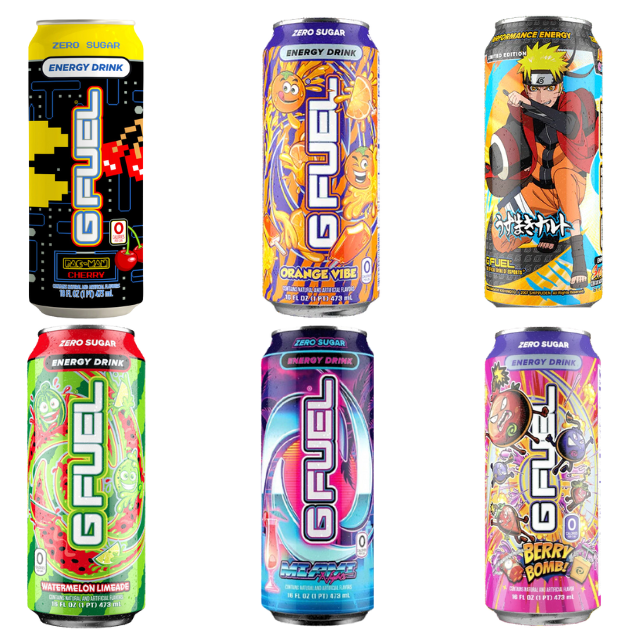 GFuel Variety Pack 473ml (6 Different Flavours, Managers Pick of the