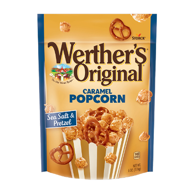 (GERMAN IMPORT) WERTHERS POPCORN PRETZEL 140g